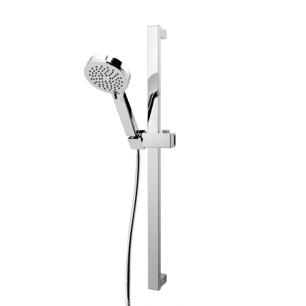 Set de dus FDesign Seppia cu bara, para dus 3 functii si furtun, crom lucios