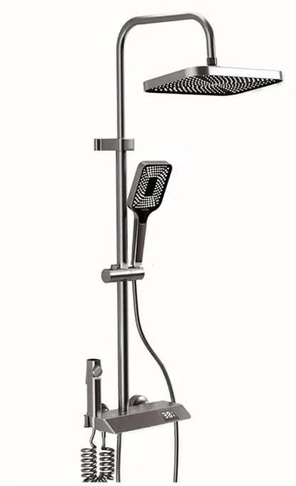 Set de dus multifunctional tip ploaie cu afisare digitala si cu termostat