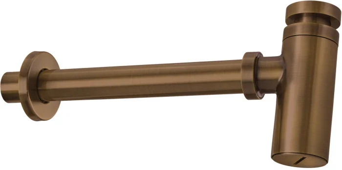 Set de scurgere pentru lavoar, rotund, bronz periat, Deante