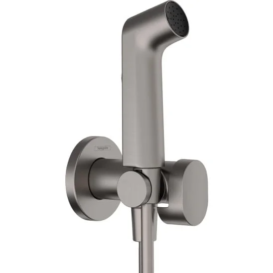 Set dus incastrat igienic, antracit periat, Hansgrohe Bidette