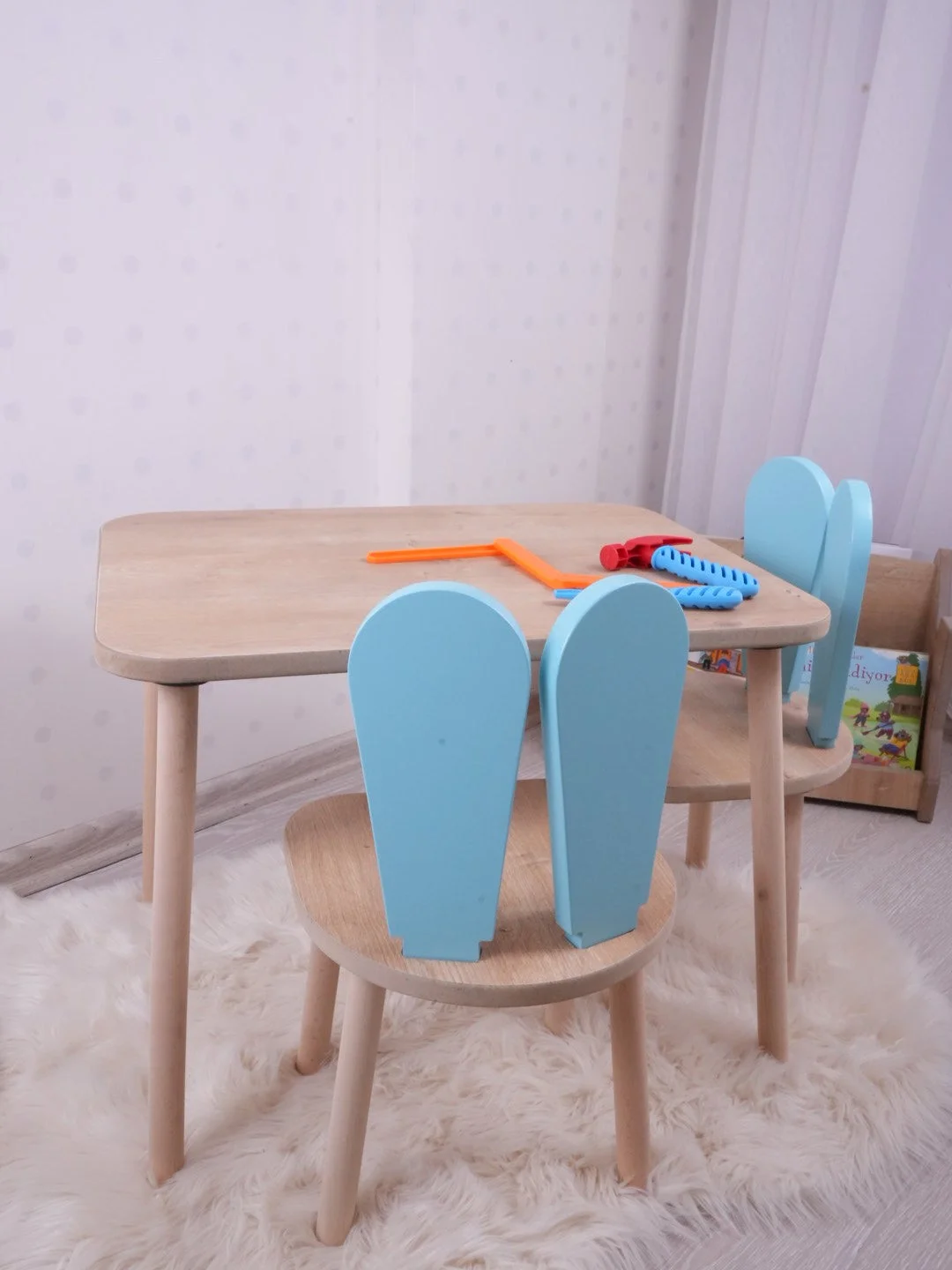 Set masa si scaun pentru copii Furniture Bunny One 30x25