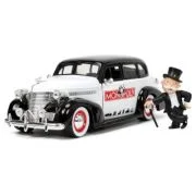 Set masinuta metalica Chevrolet master deluxe 1939, scara 1: 24, si figurina mr. monopoly, jada