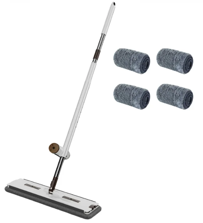 Set mop rotativ cu 4 lavete microfibra