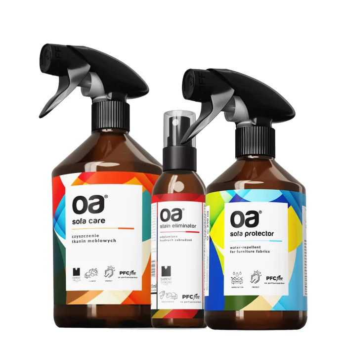 Set pentru curatarea si protectia canapelei OA Sofa + 1 Solutie indepartare pete OA Stain Eliminator 100 ml