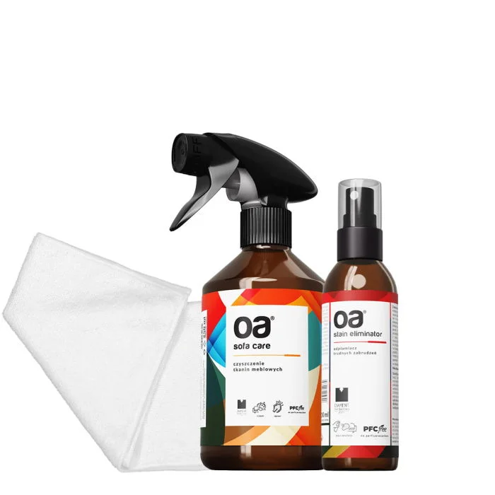 Set pentru curatarea tapiteriei OA Sofa  Eliminator 250 ml + 1 Laveta din microfibra 35x35 cm