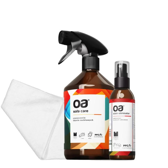 Set pentru curatarea tapiteriei OA Sofa  Eliminator 500 ml + 1 Laveta din microfibra 35x35 cm