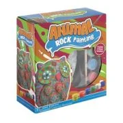 Set pictura pe pietre 12 cm, 6 culori si pensula, bufnita