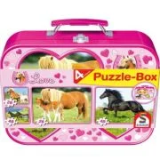 Set puzzle 2 x 26 piese si 2 x 48 piese + Bonus: cufar metalic, Cai, Schmidt
