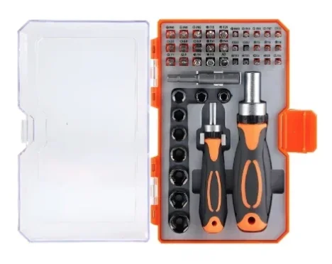 Set surubelnite cu clichet Andowl 42 in 1 Q GJ001 Portocaliu/Negru