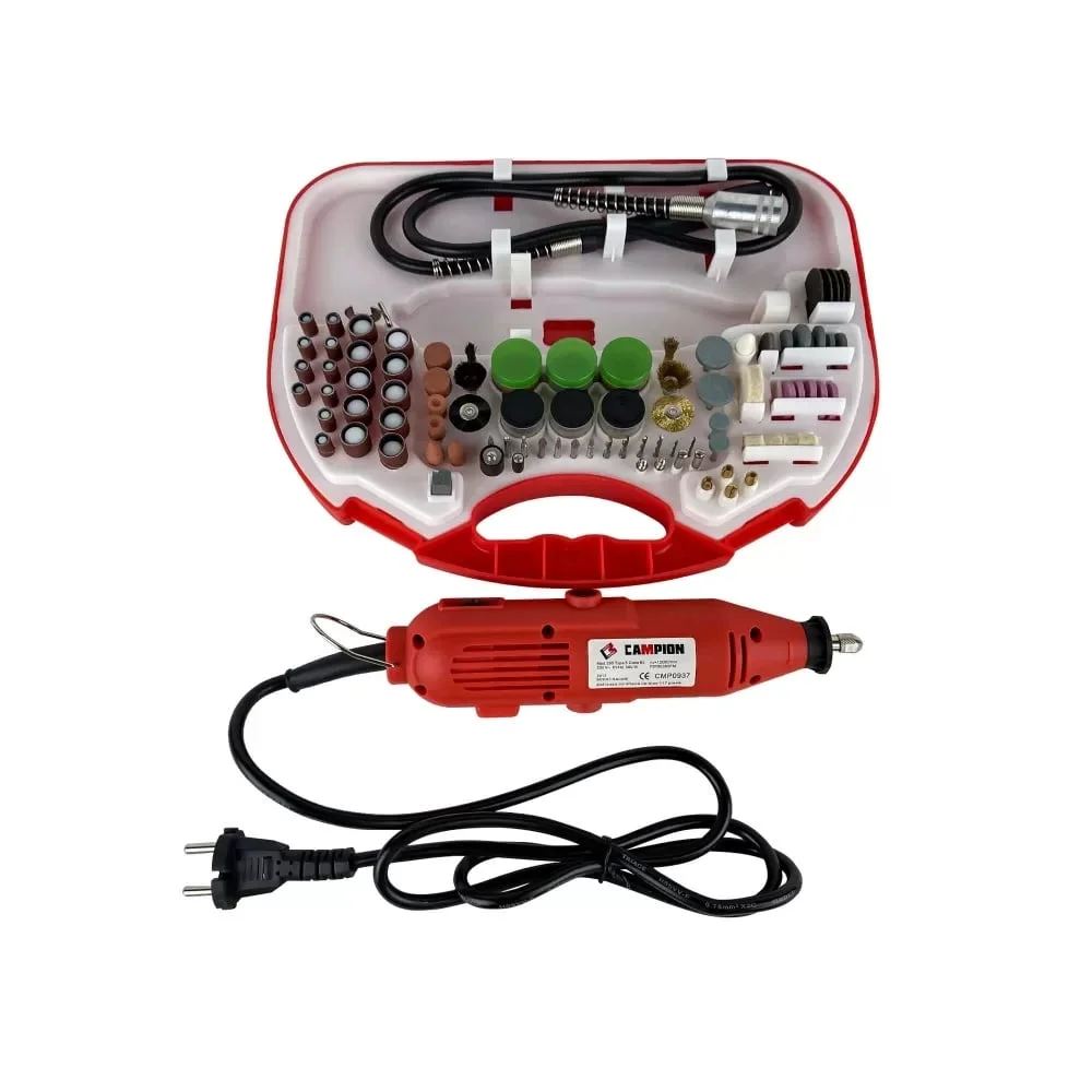 Set Trusa Minifreza Tip Biax 500W, 12000RPM, cu Variator, 117 Accesorii, Campion CMP0937 – CMP0937