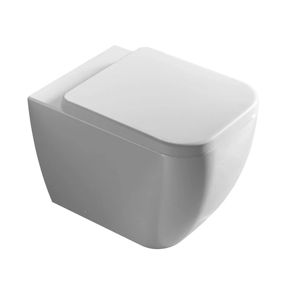 Set vas wc rimless back to wall, cu capac soft close, Hatria Bianca