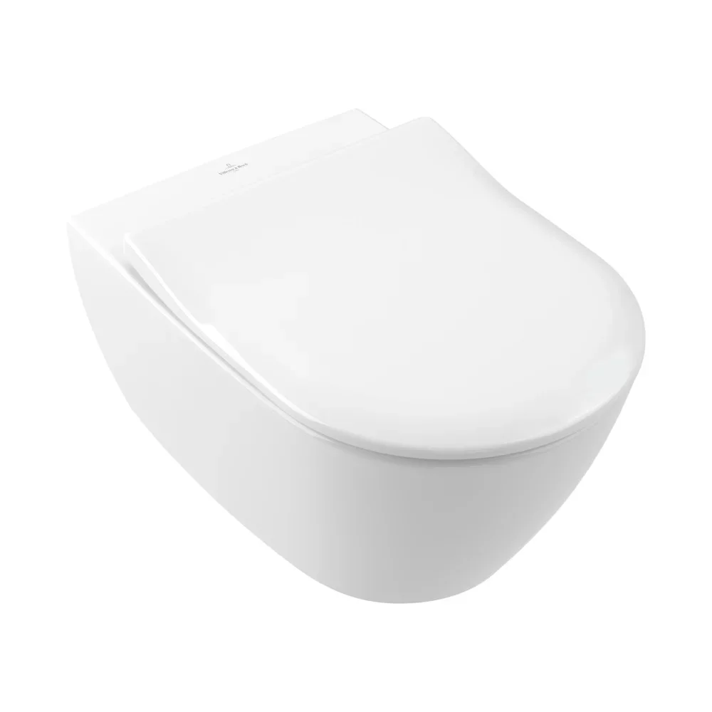 Set vas wc suspendat cu capac soft close si quick release, alb alpin, VilleroyBoch Subway 2.0 DirectFlush