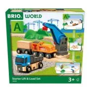 Set vehicule de transport, ridicare si incarcare marfa, BRIO, 3+ ani