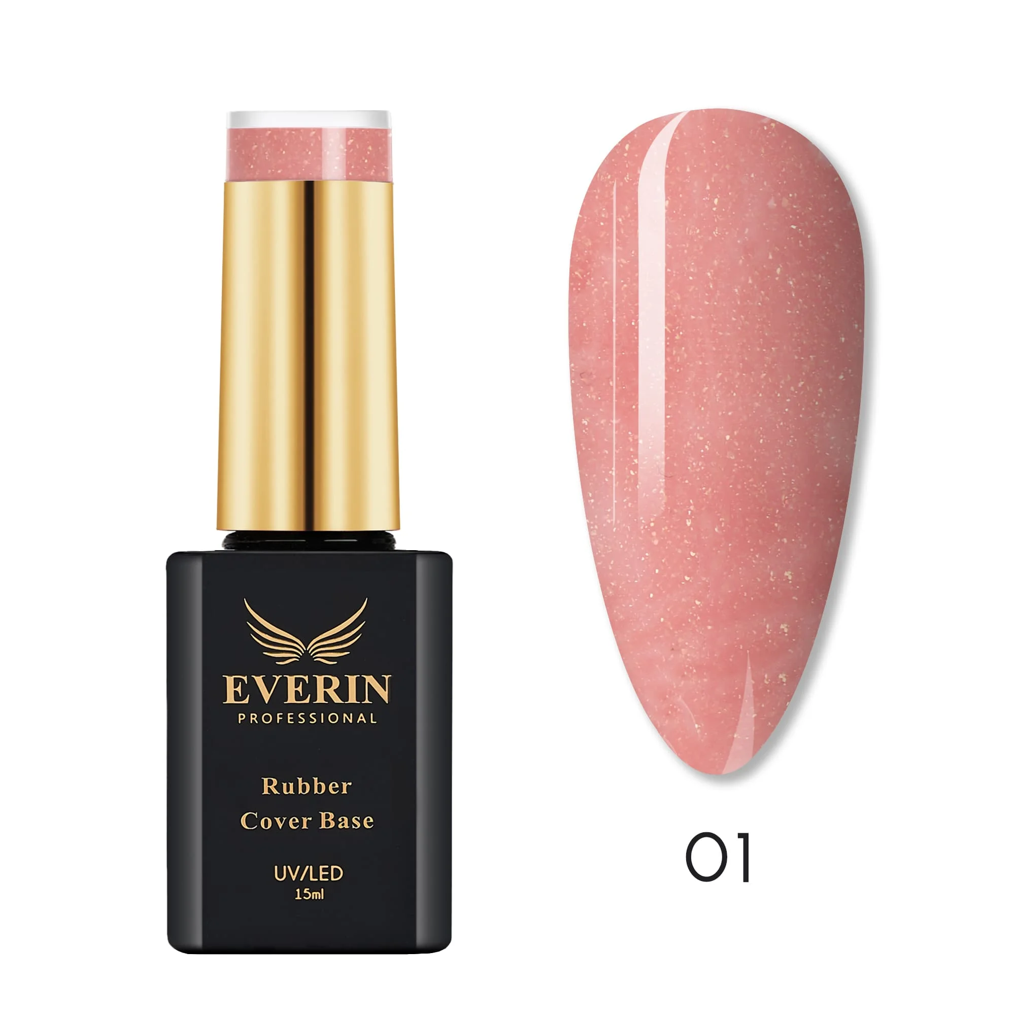 Shimmer Rubber Base Everin 15ml- 01 - SRB-01 - Everin.ro