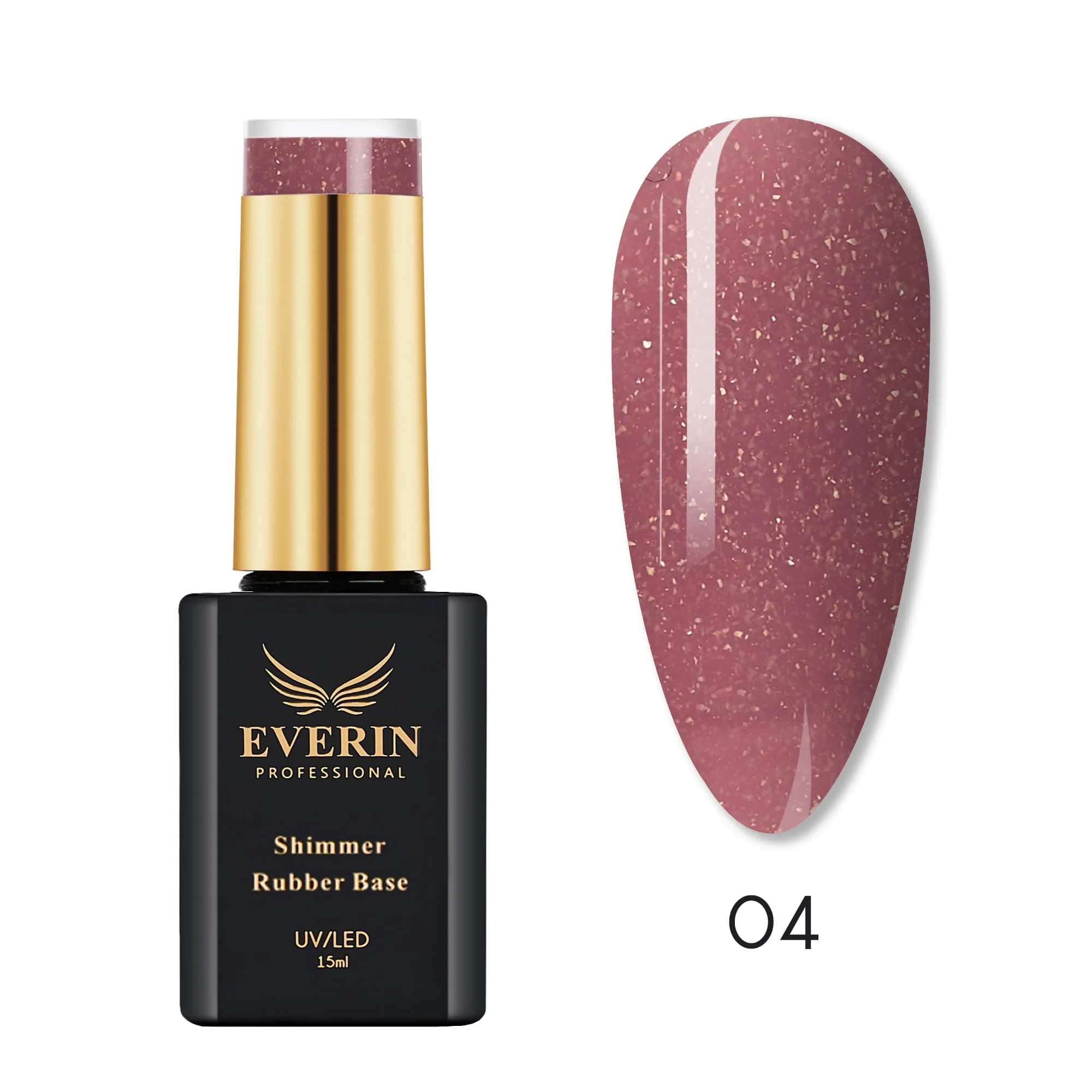 Shimmer Rubber Base Everin 15ml- 04 - SRB-04 - Everin.ro