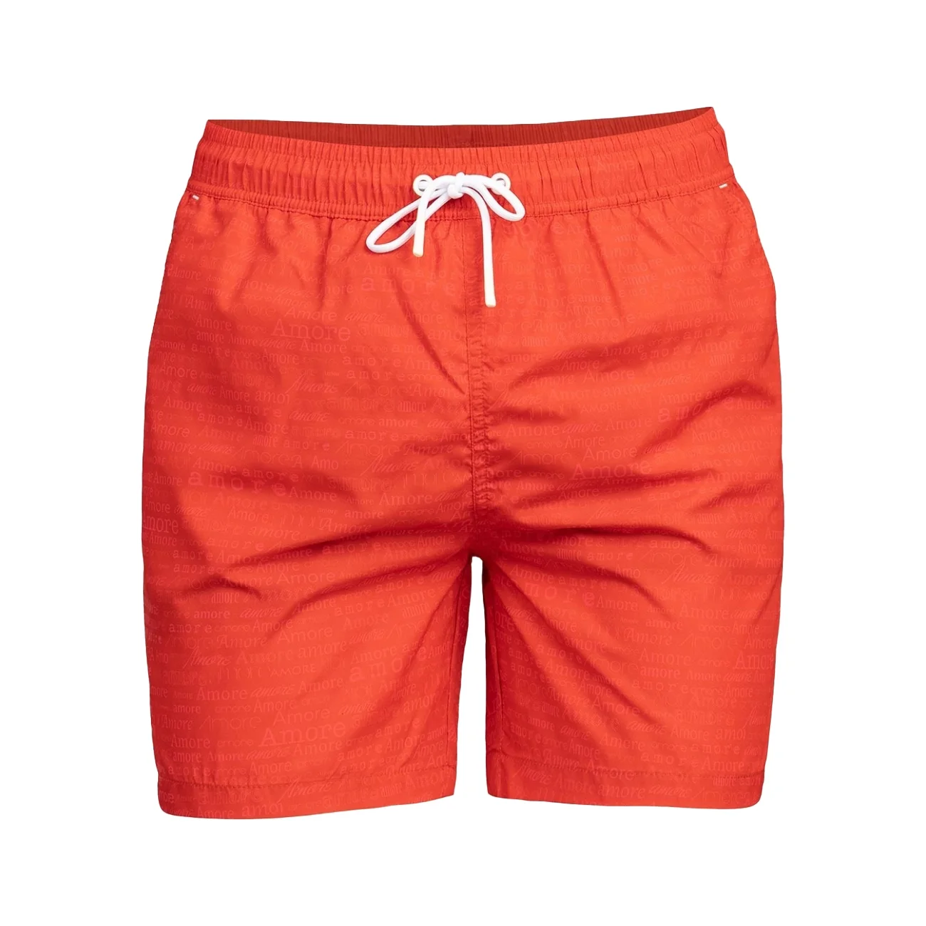 Short slim oranj print L