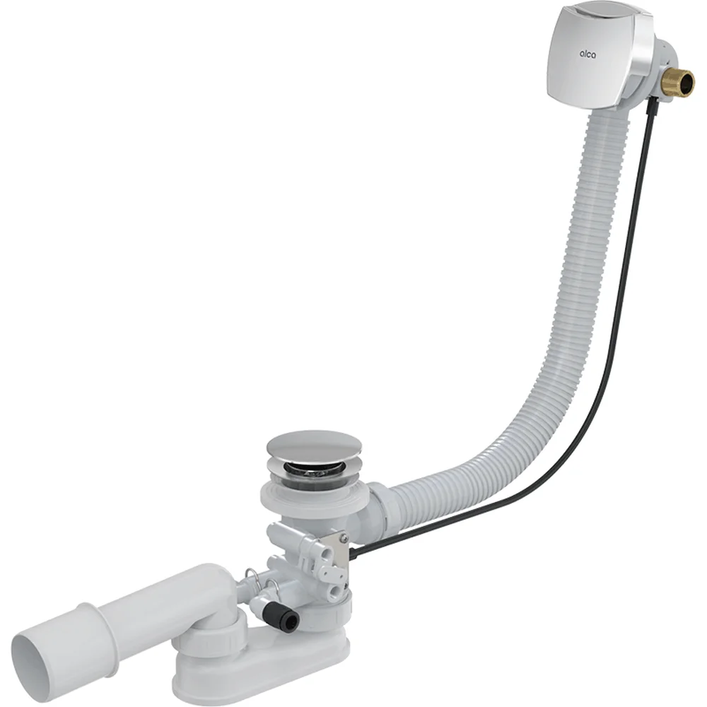 Sifon cada baie cu hidromasaj, ventil si alimentare prin preaplin Alcadrain A566-273133
