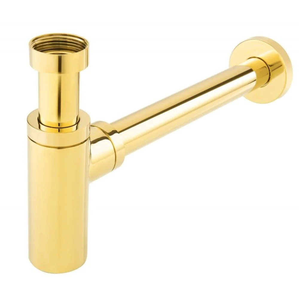 Sifon lavoar rotund FDesign Kleome, auriu lucios