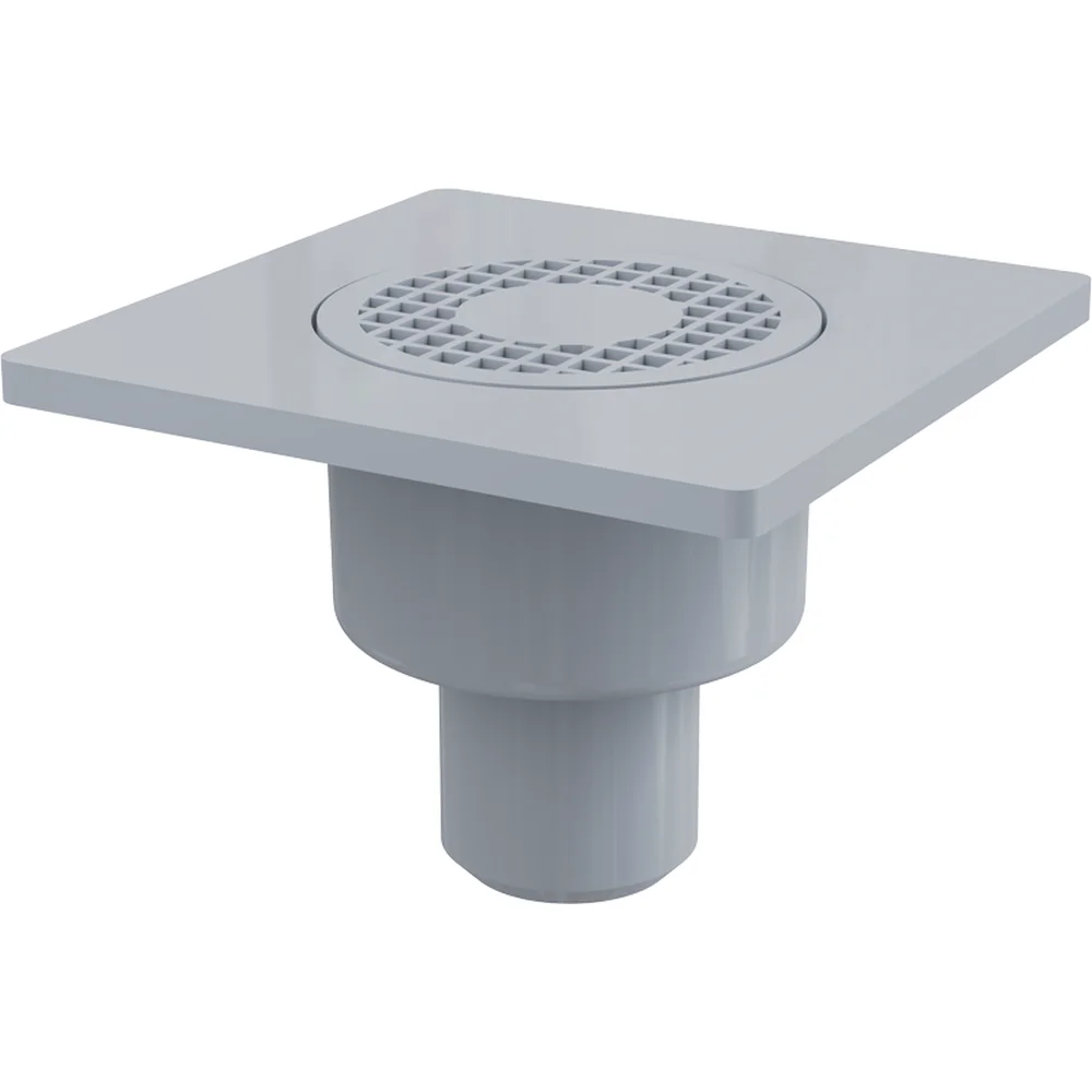 Sifon pardoseala cu gratar plastic gri, iesire verticala Alcadrain APV4