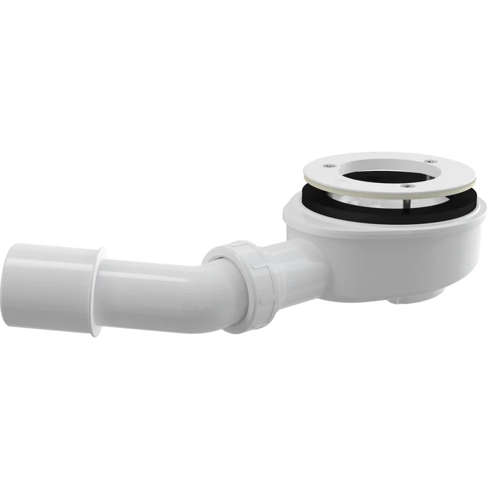 Sifon pentru cadita cu pereti grosi, O90 mm si ventil alb Alcadrain A492