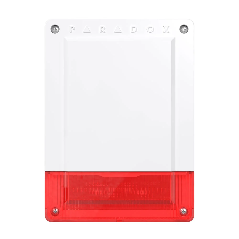 Sirena de exterior stroboscopica wireless Paradox SR250, 100 dB, 433/868 MHz, RF 70 m