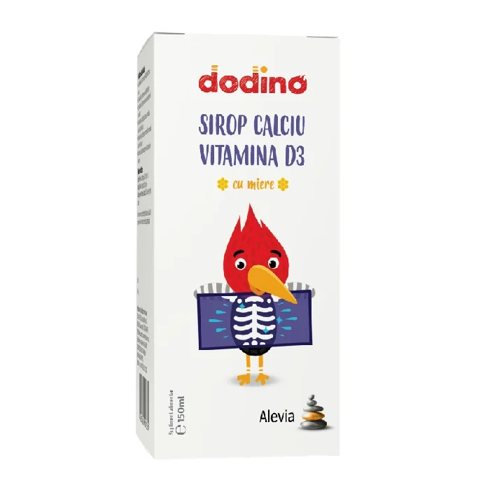 Sirop calciu vitamina D3 cu miere Dodino, 150 ml, Alevia