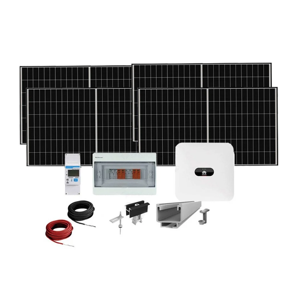 Sistem fotovoltaic complet 5.8 kW, invertor monofazat Hibrid WiFi si 12 panouri SN-Type JinKO Tiger Neo, monocristalin, 490 Wp, 120 celule, pe structura de metal