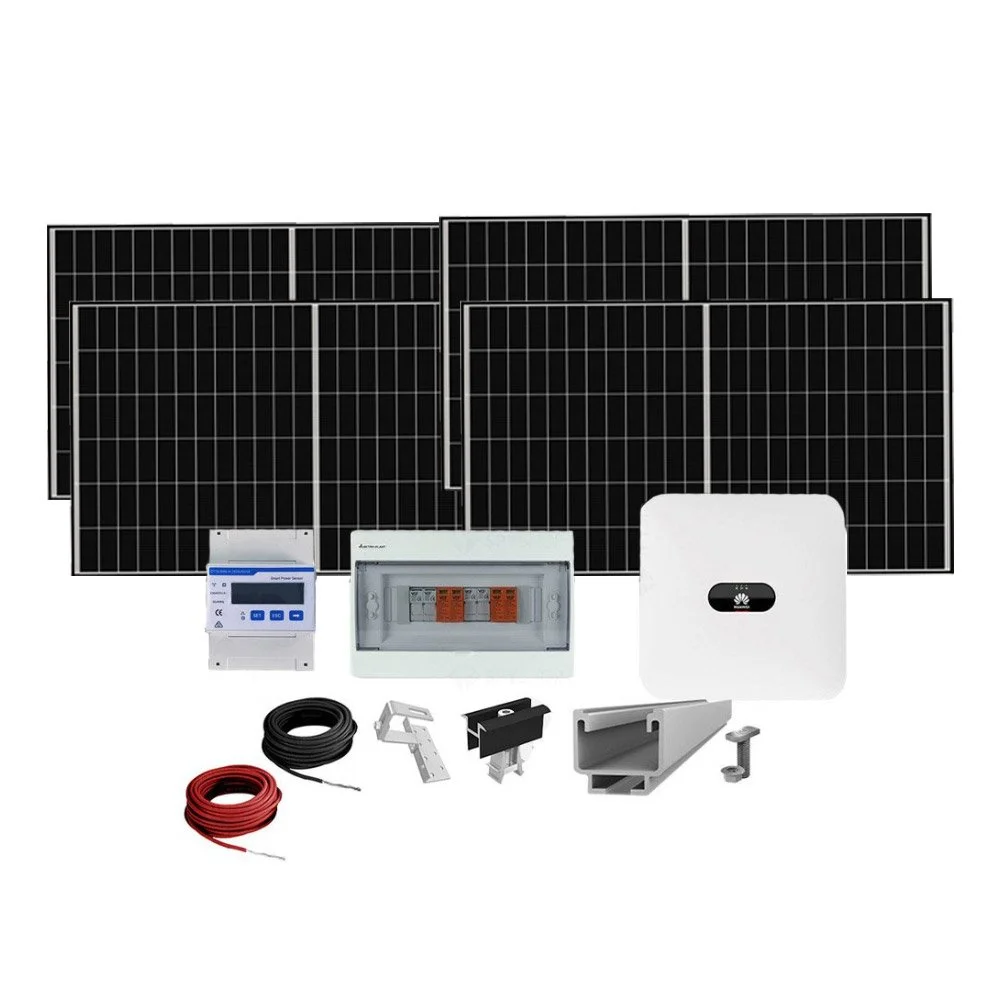 Sistem fotovoltaic complet 5.8 W, invertor trifazat On Grid WiFi si 12 panouri N-Type JinKO Tiger Neo, monocristalin, 490 Wp, 120 celule, montare pe acoperis din tigla