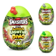 Smashers Mini Ou surpriza cu peste 6 accesorii, Dino Jurassic Light-Up