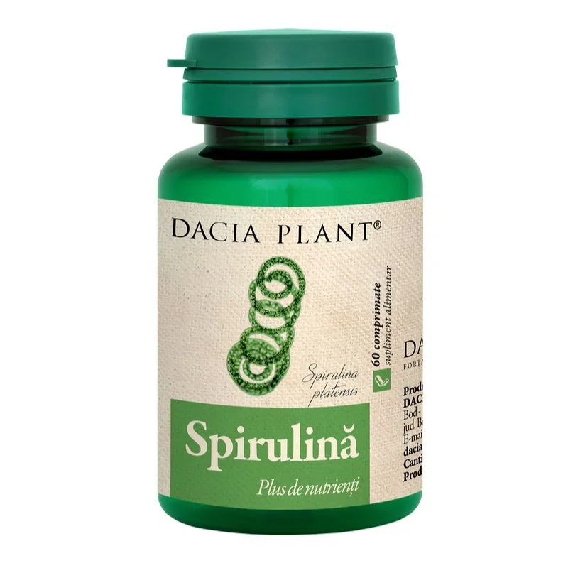 Spirulina, 60 comprimate, Dacia Plant
