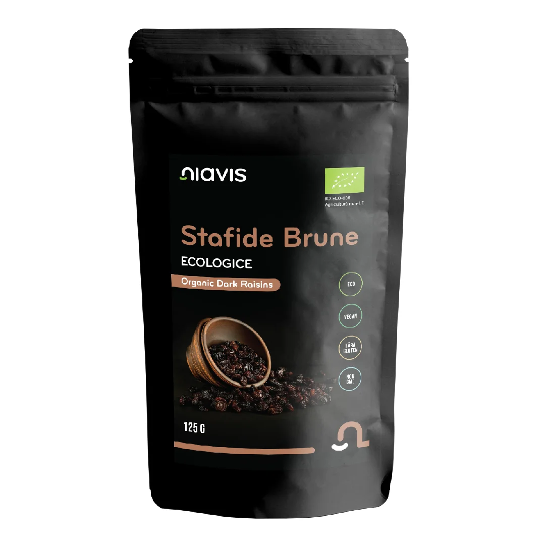 Stafide Brune Ecologice BIO, 125g, Niavis