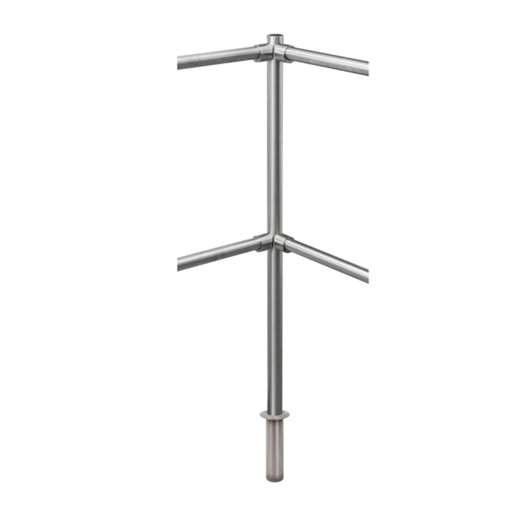 Stalp intermediar de colt pentru suport balustrada K-KISO, inox, ingropat