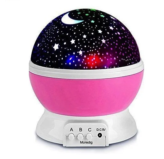 Star Master ROZ GLOB 360 Lampa de Veghe cu Proiector Rotativ Stele