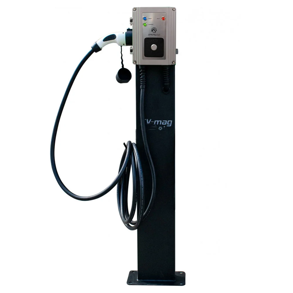 Statie fixa incarcare masini electrice EV-MAG GS107T2GCS-CP, 7 kW, Type 2, monofazat, comutator de putere, montaj pe stativ
