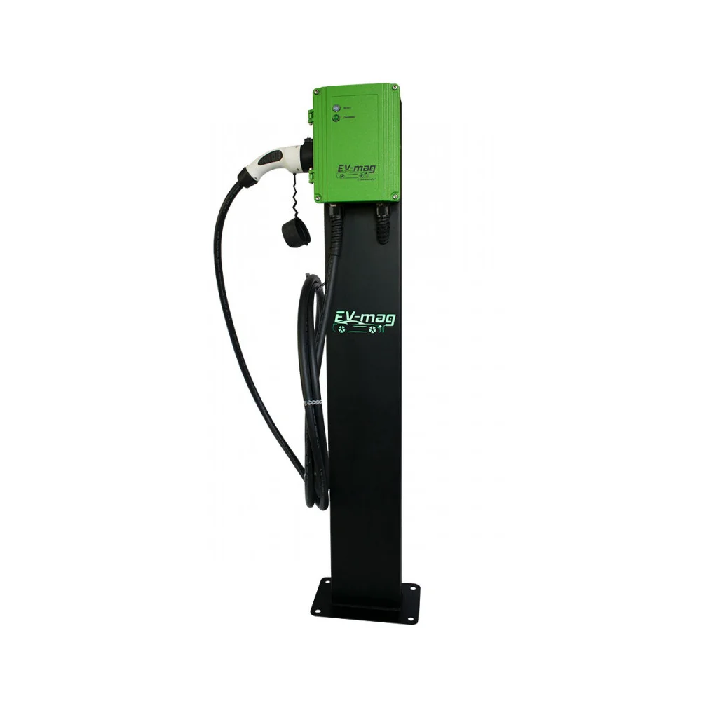 Statie fixa incarcare masini electrice EV-MAG GS322T2GCS-N, 22 kW, Type 2, trifazat, montaj pe stativ