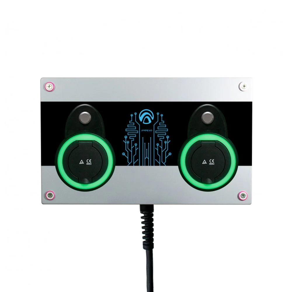 Statie incarcare masini electrice EV-MAG AMP344T2, 2x22 kW, Type 2, trifazat, plug & charge