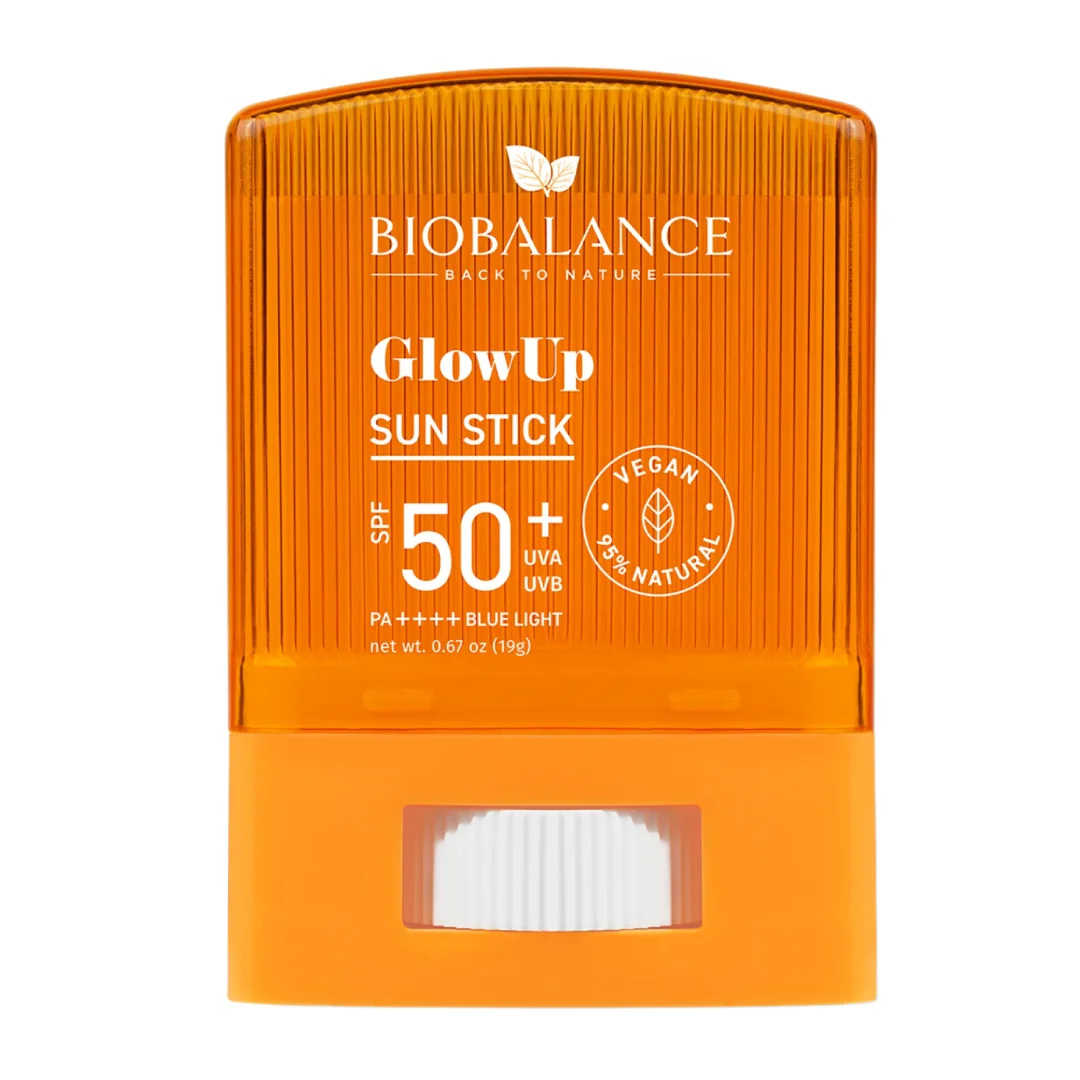 Stick protectie solara SPF 50+ UVA & UVB, PA++++ Blue Light, Glow Up,19g, Bio Balance