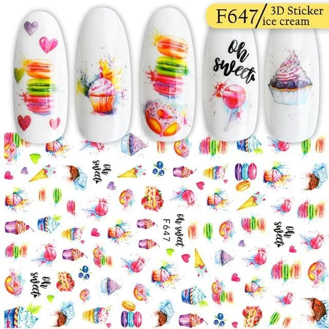 Sticker decor unghii F647 - F647 - Everin.ro