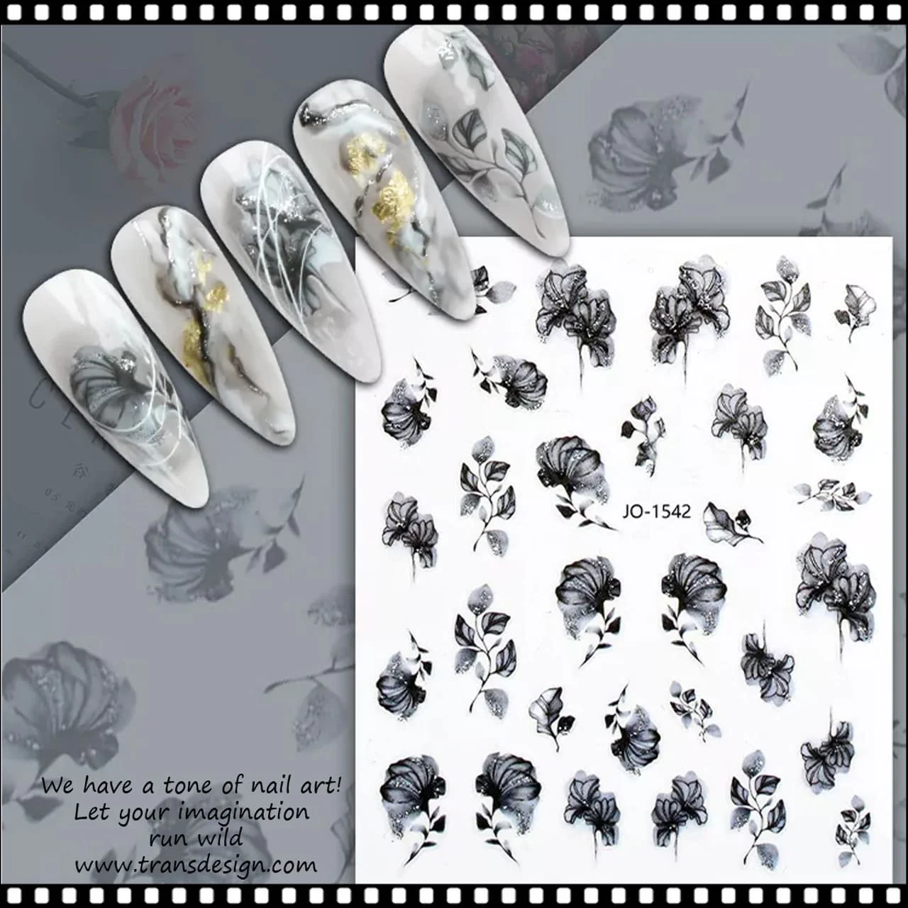 Sticker decor unghii JO-1542 - JO-1541 - EVERIN