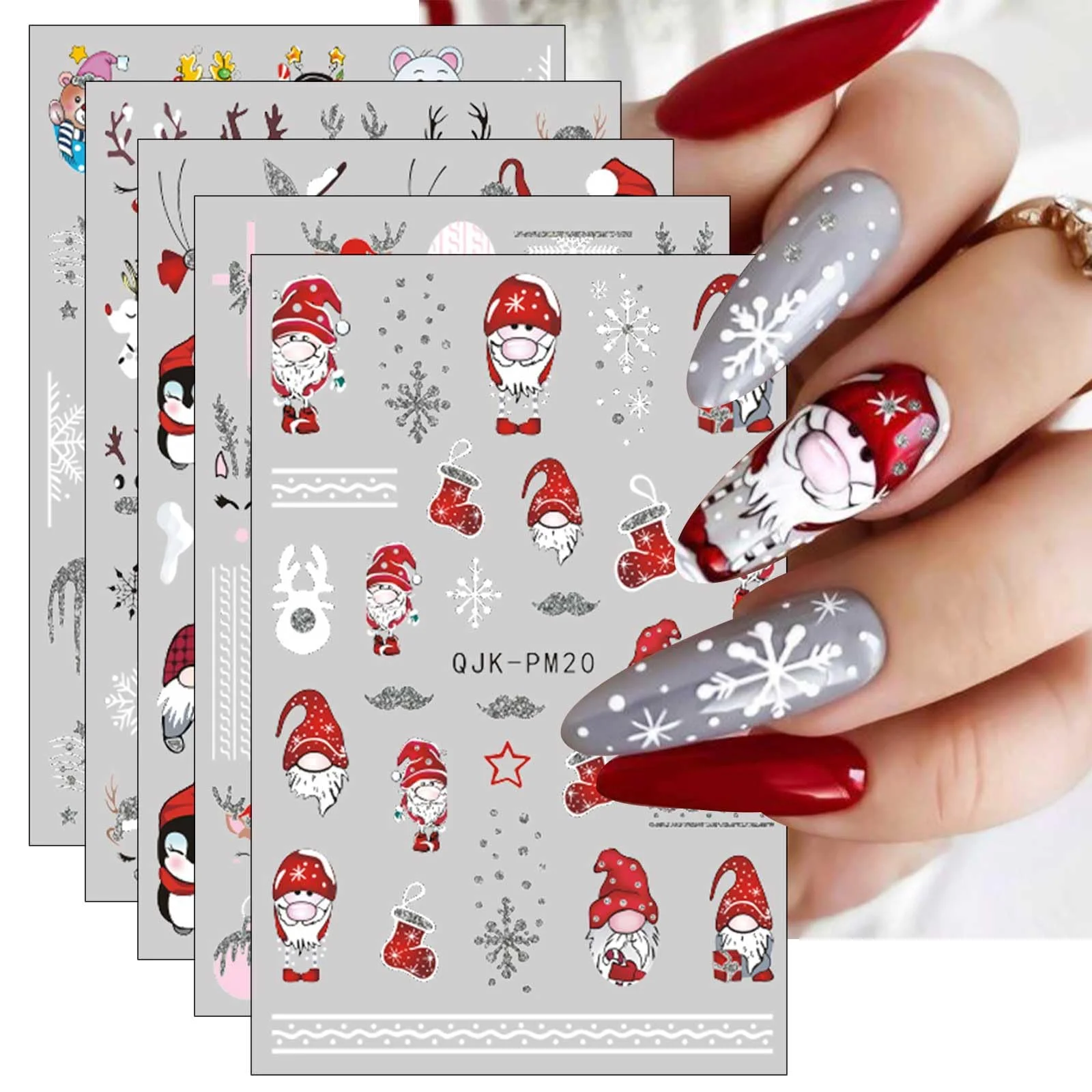 Sticker decor unghii model iarna/Craciun QJK-PM20 - QJK-PM18 - Everin