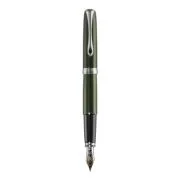 Stilou DIPLOMAT Excellence A2, cu penita M, aurita 14kt. - Evergreen Chrome