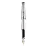 Stilou DIPLOMAT Excellence A2, cu penita M, aurita 14kt. - Guilloche Chrome