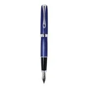 Stilou DIPLOMAT Excellence A2, cu penita M, din otel inoxidabil - Sky Line Blue Chrome