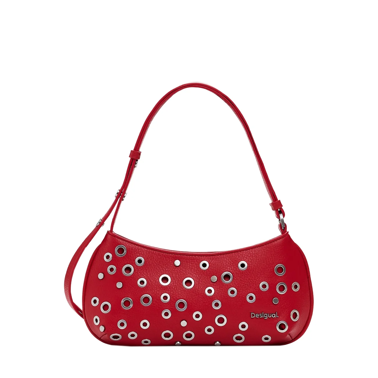 Studded handbag red