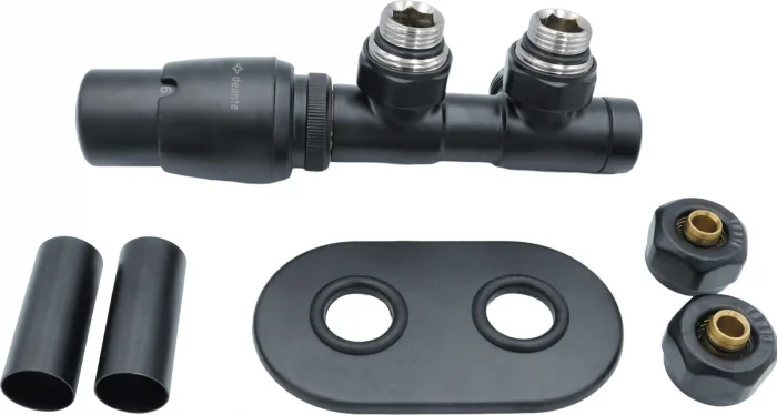 Supapa termostatica, titan mat, pentru calorifer baie, stanga, Deante