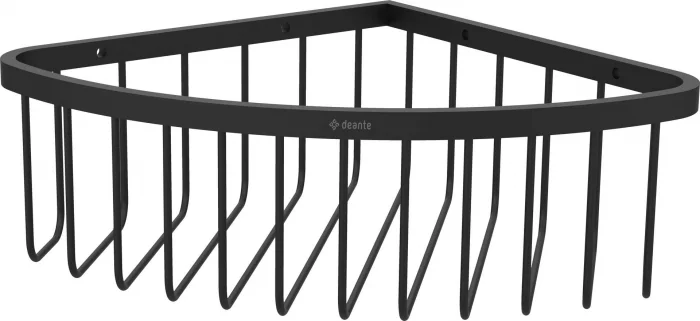 Suport de accesorii pentru dus, pe colt, negru, Deante Jasmin