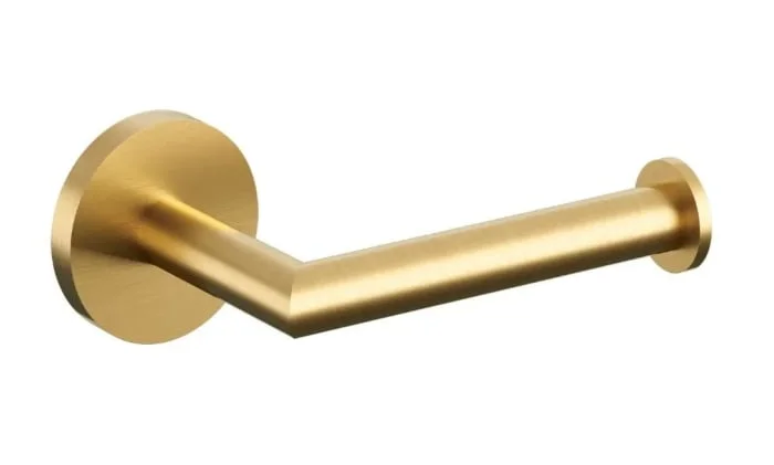 Suport hartie igienica, auriu periat, montare pe perete, OMNIRES Modern Project