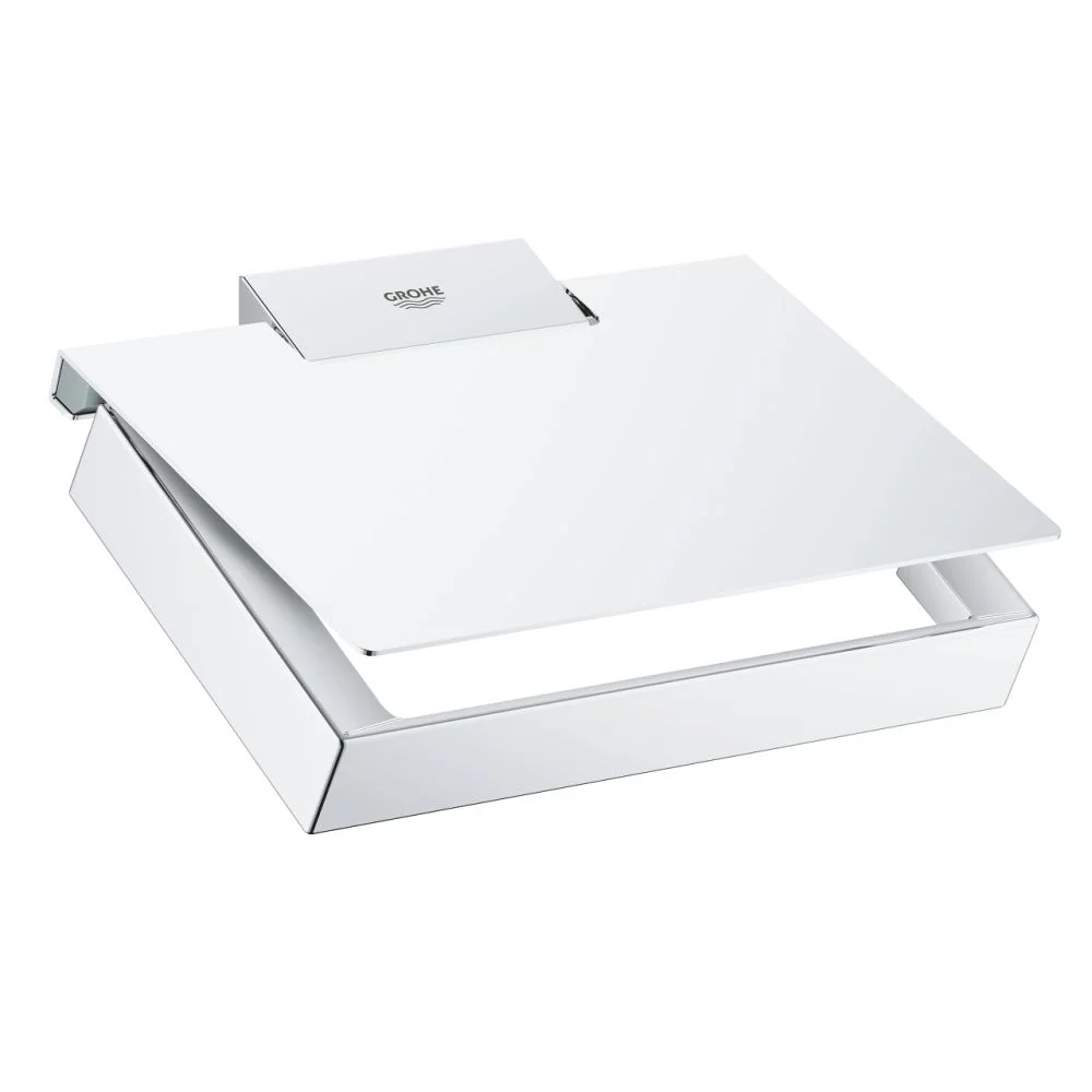 Suport hartie igienica cu aparatoare Grohe Selection Cube crom lucios
