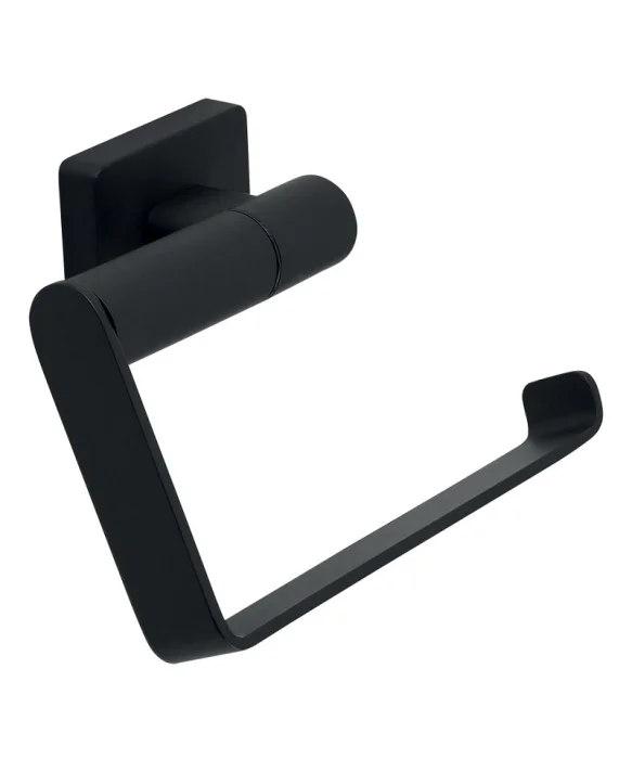 Suport hartie igienica, negru mat, Ferro Greta