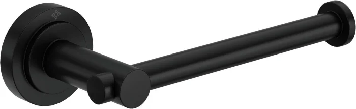 Suport hartie igienica, negru, montare pe perete, Deante Temisto